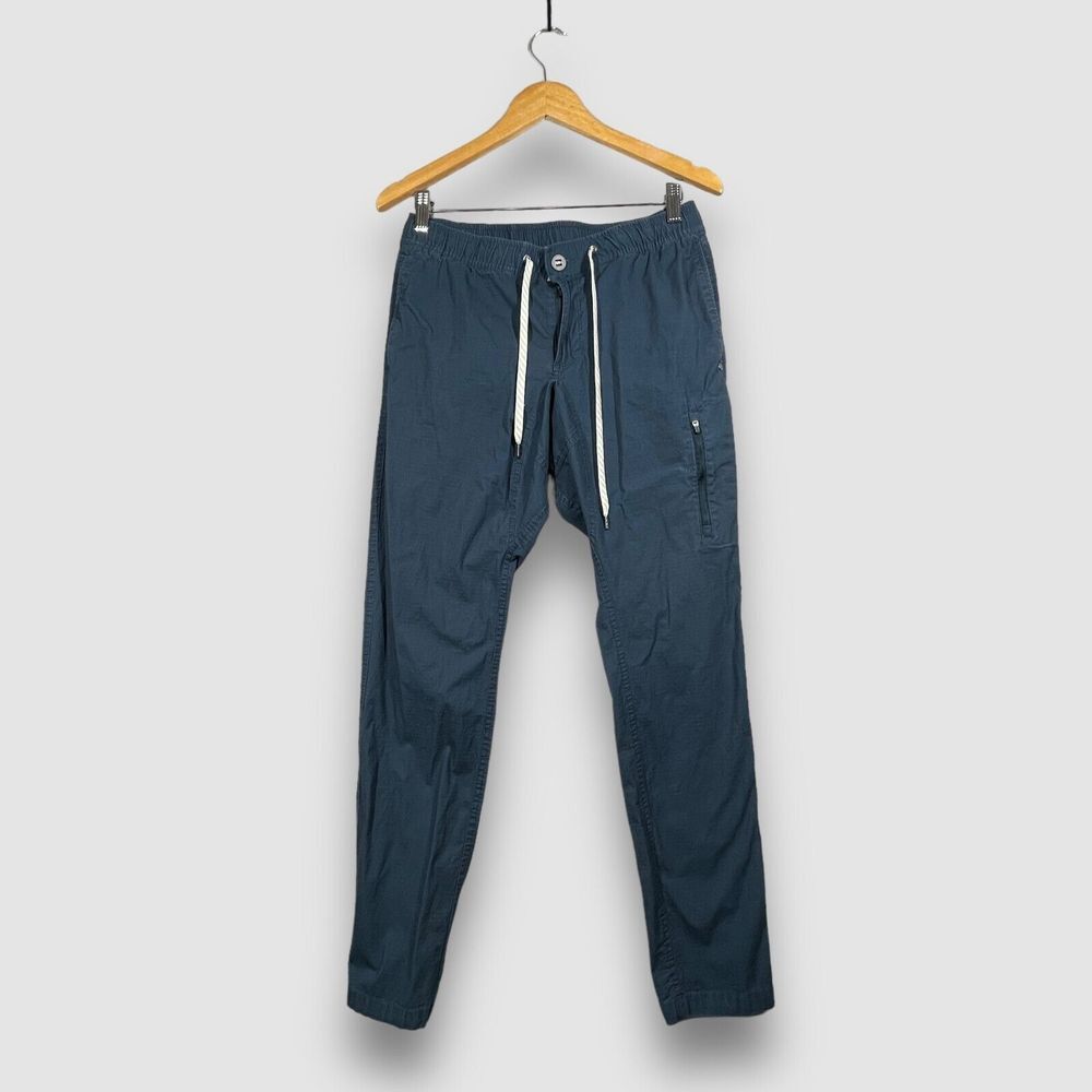 Vuori Pants Mens Medium Tapered Ripstop Blue Stretch Pockets Climbing Everyday